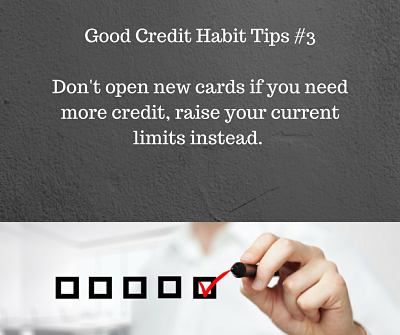 Good Credit Habit Tips #3